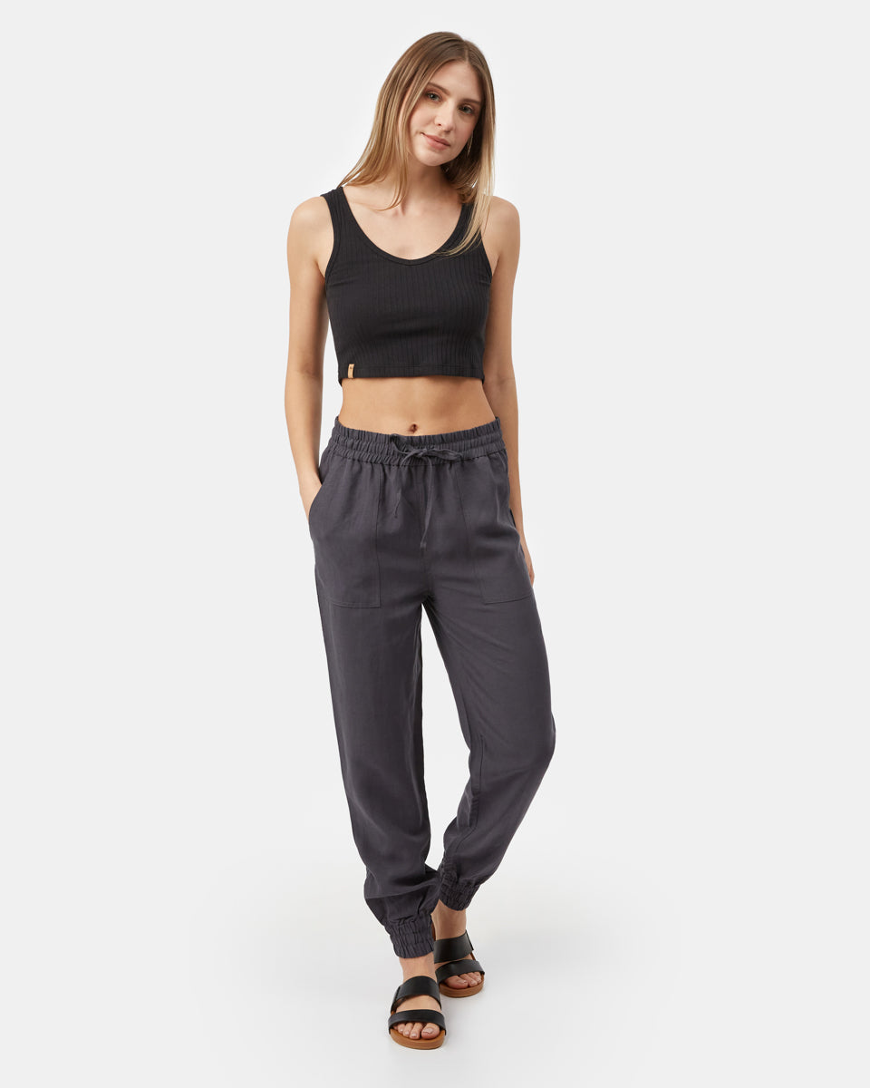 Gray Women's Tencel Linen Pant