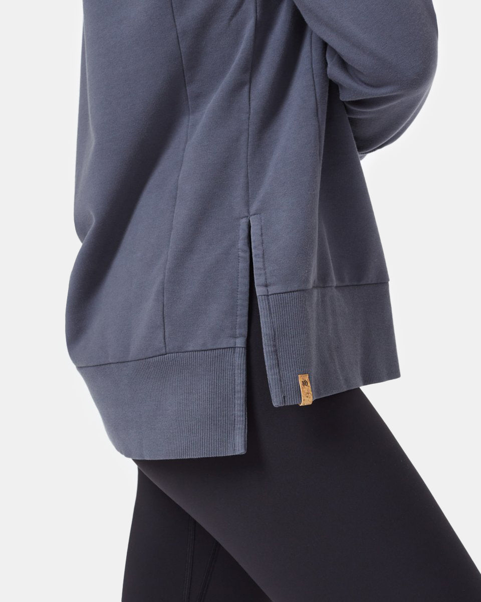 Gray Women's V-Neck Tunic Top