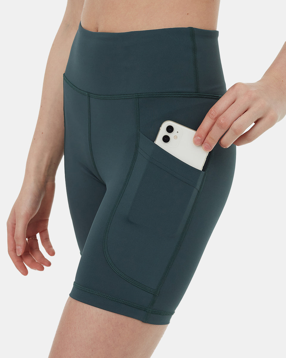 Green Women's High-Rise Biker Short