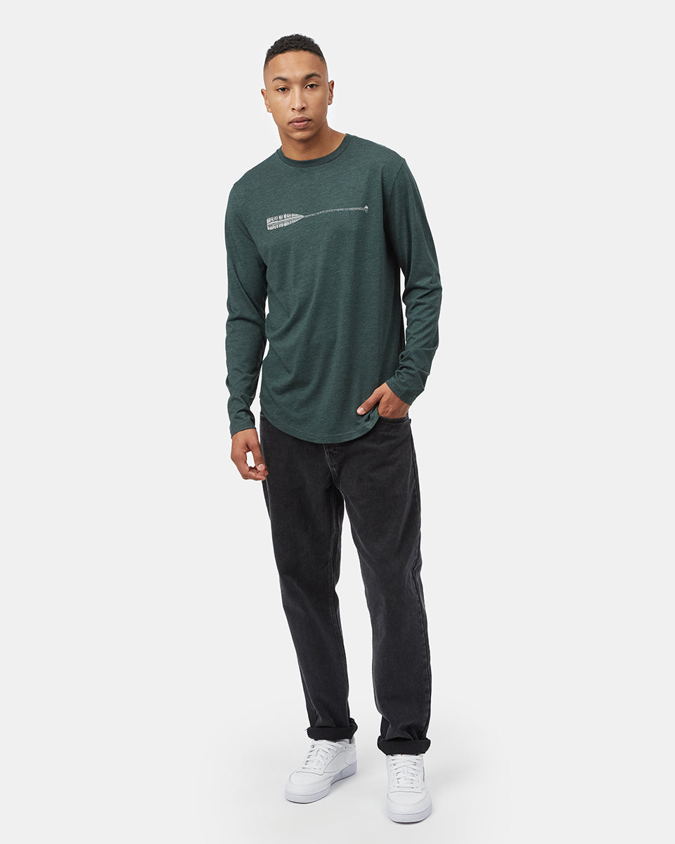 Green Men's Graphic Long Sleeve Shirt