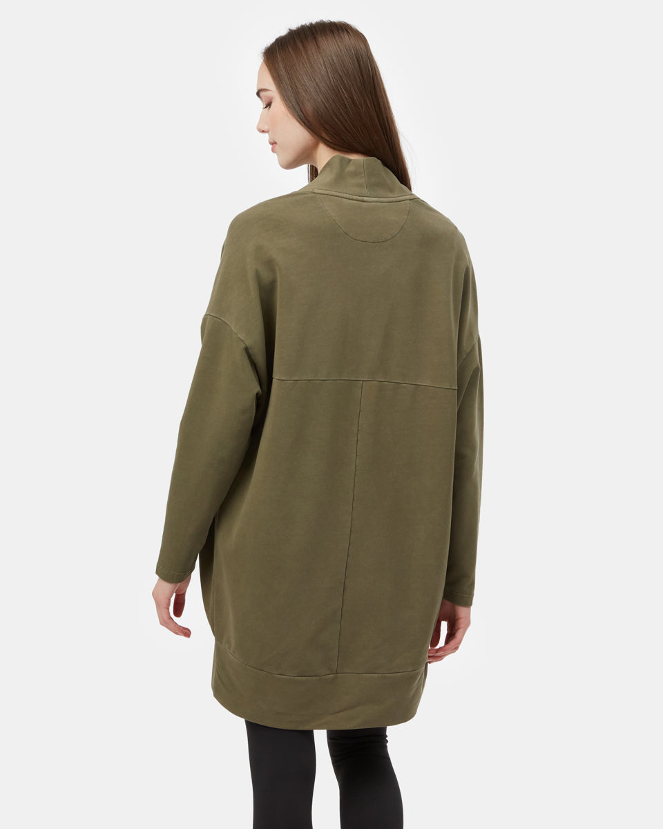 Green Women's Organic Cotton Cardigan