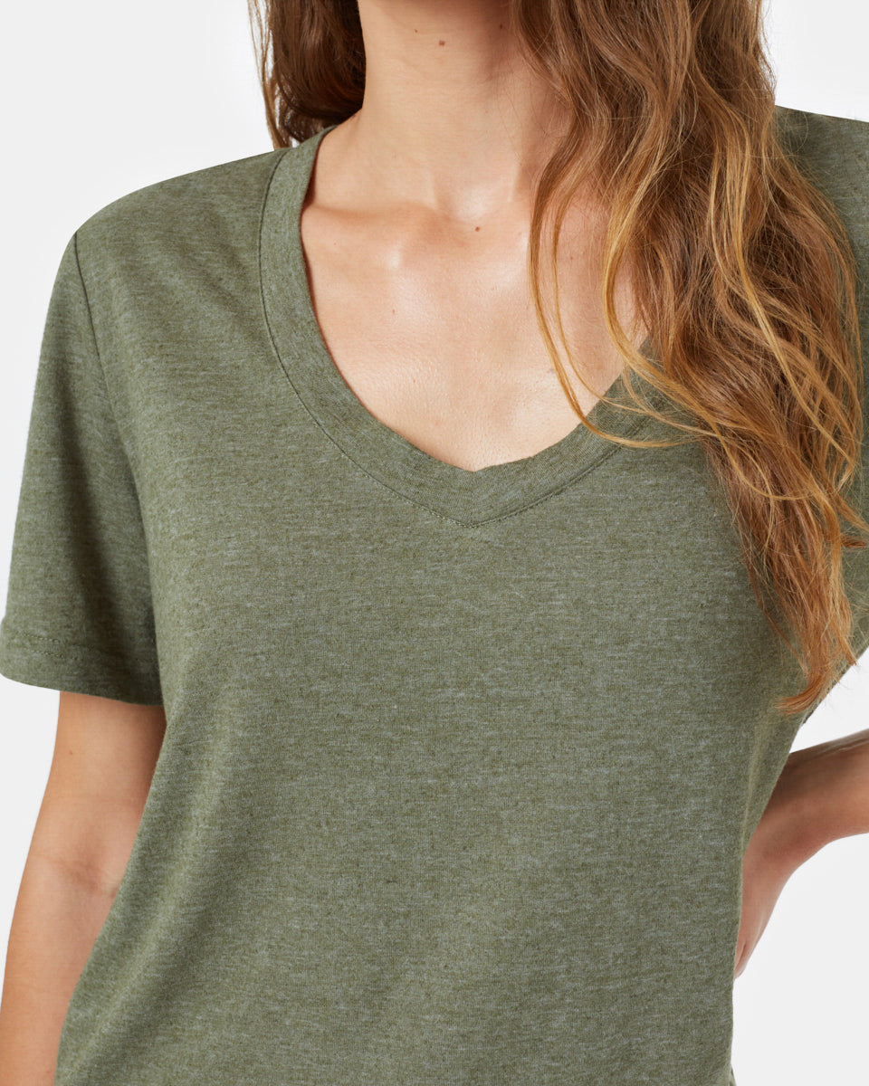 Green Women's Scoop Neck Top