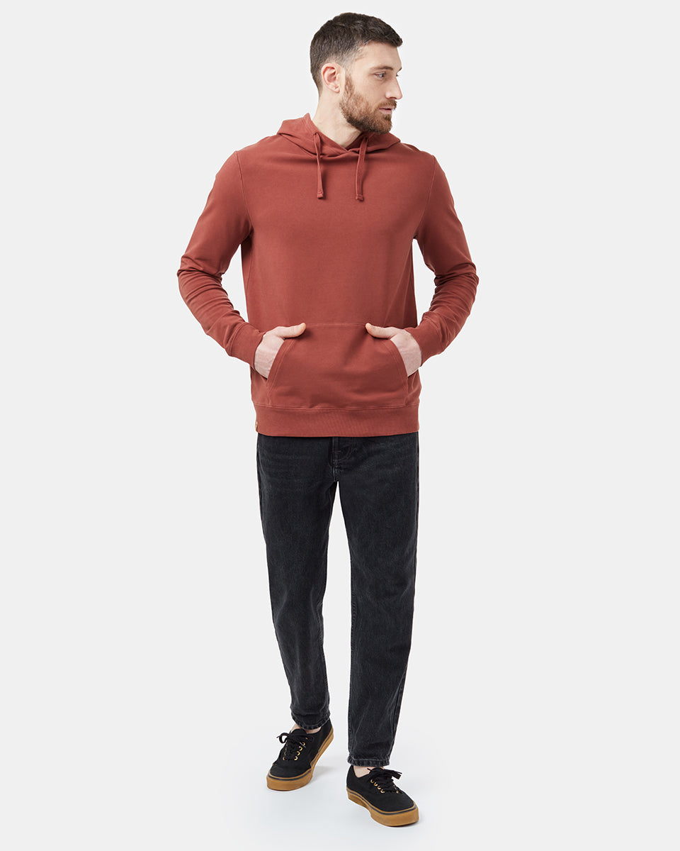 Red Men's Organic Cotton Pullover Hoodie