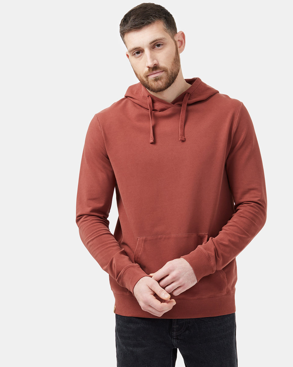 Red Men's Organic Cotton Pullover Hoodie