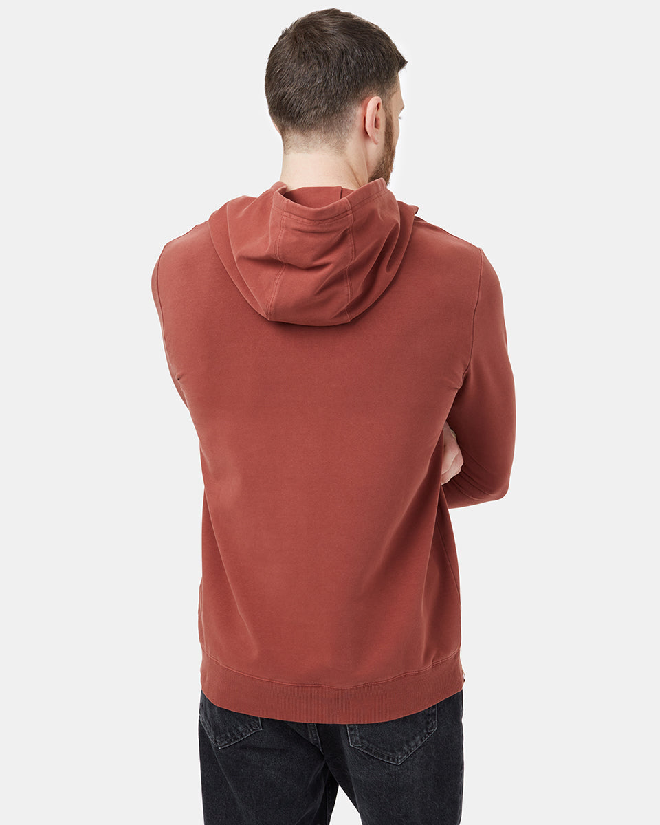 Red Men's Organic Cotton Pullover Hoodie