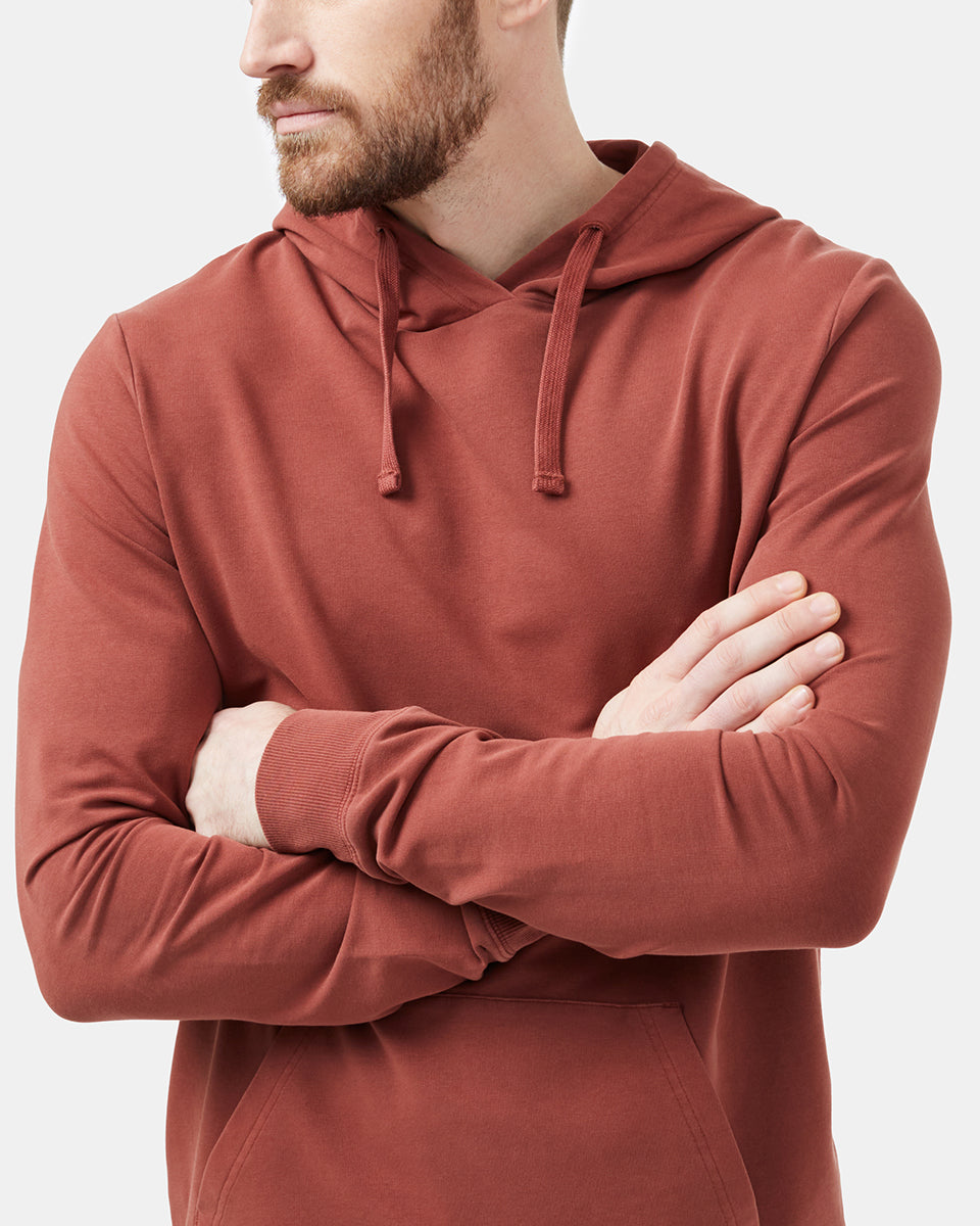 Red Men's Organic Cotton Pullover Hoodie