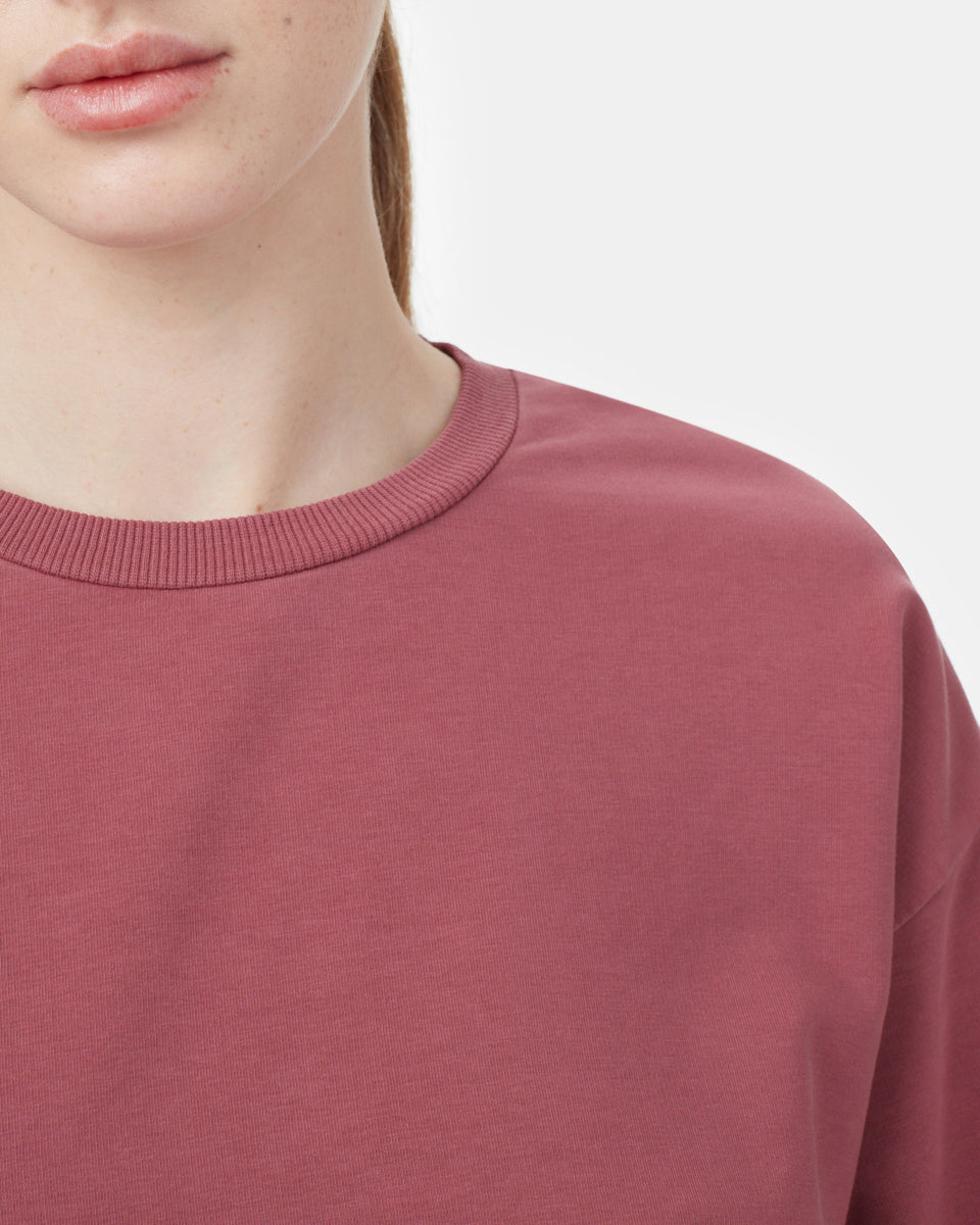 Red Women's Balloon Sleeve Pullover