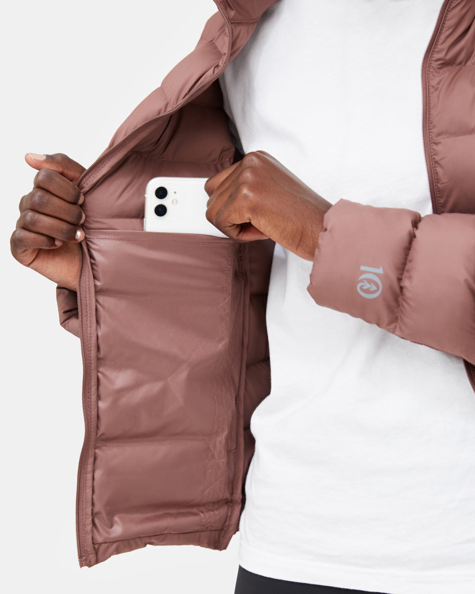 Red Women's Water Resistant Puffer Jacket