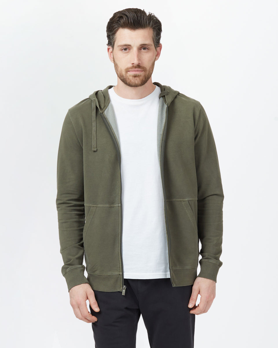 Green Organic Cotton Graphic Zip Up Hoodie