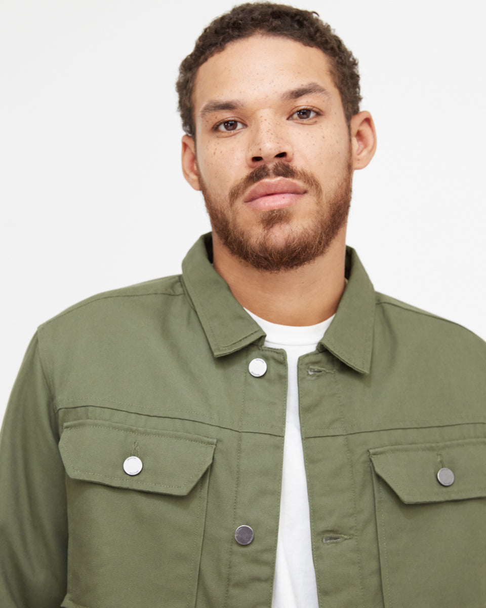 Green Utility Canvas Jacket
