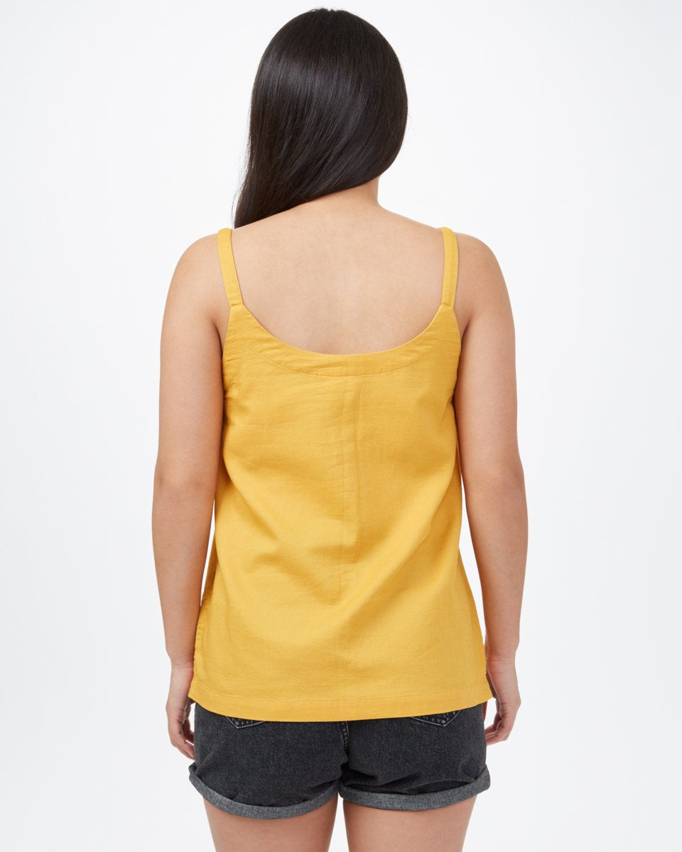 Yellow Women's Button Front Tank Top