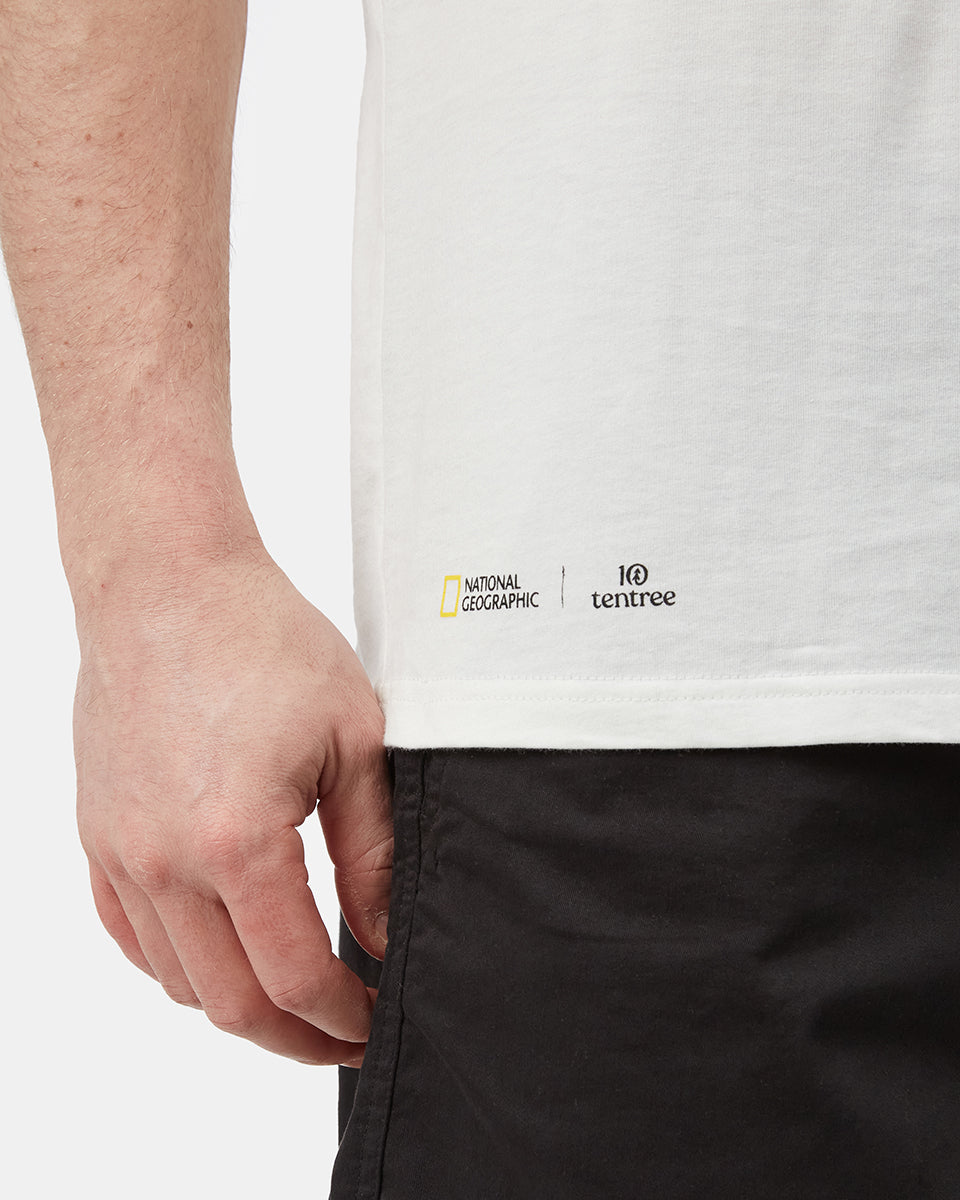 White Men's Graphic Short Sleeve Tee