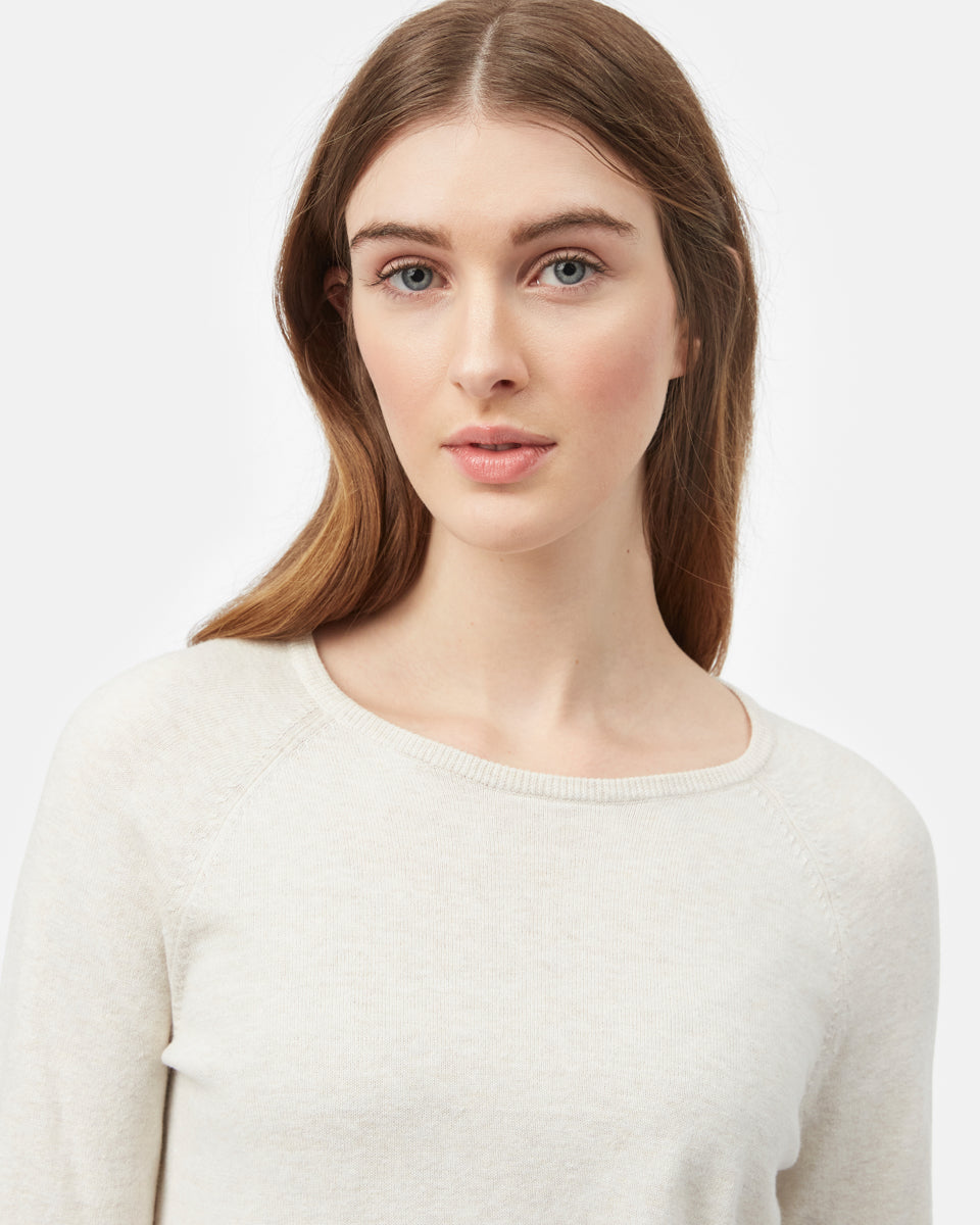 White Women's Longsleeve Crossover Jumper