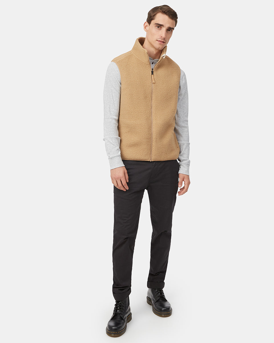 Men's Recycled Polyester Fleece Zip-Up Vest