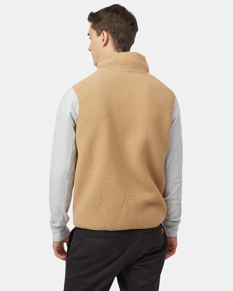 Men's Recycled Polyester Fleece Zip-Up Vest
