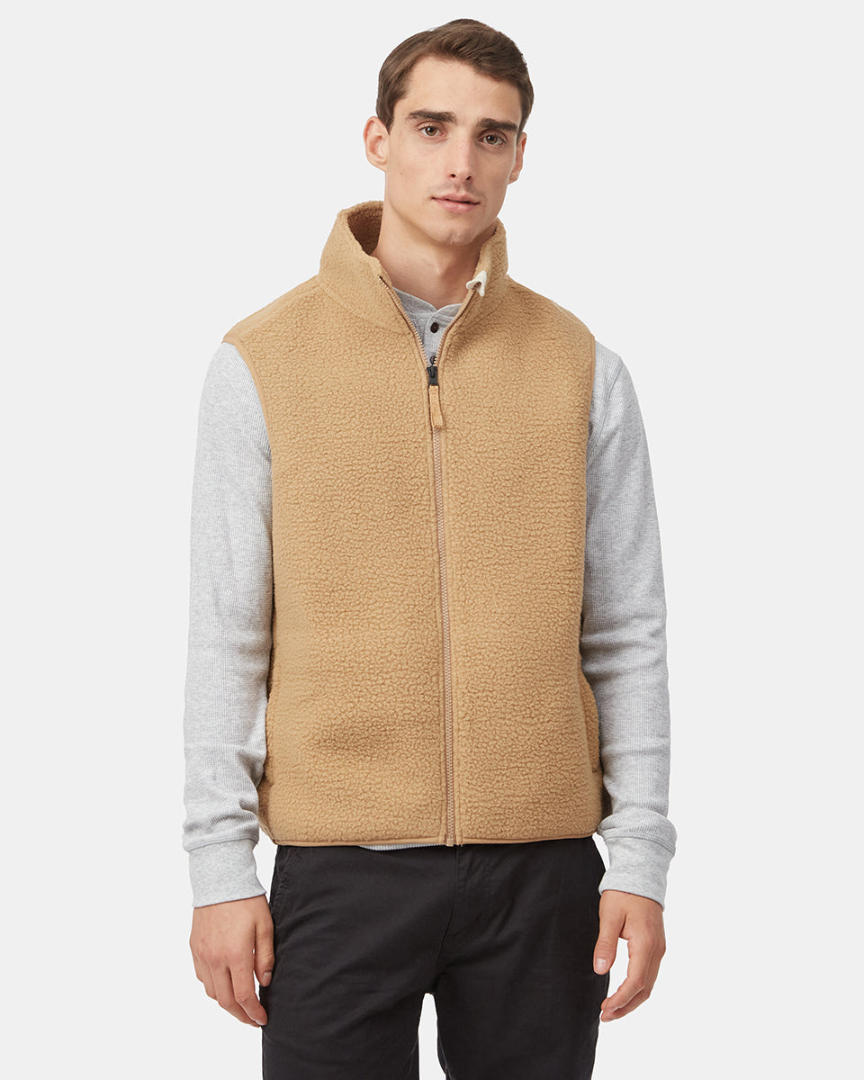 Men's Recycled Polyester Fleece Zip-Up Vest