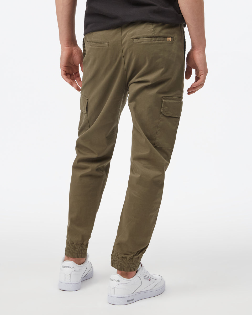 Mens_twill_cargo_joggers_green