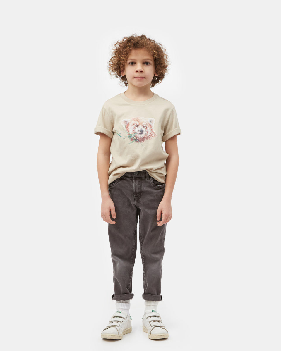 Beige Kids Organic Cotton Graphic Tee