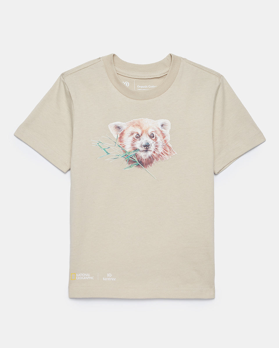 Beige Kids Organic Cotton Graphic Tee