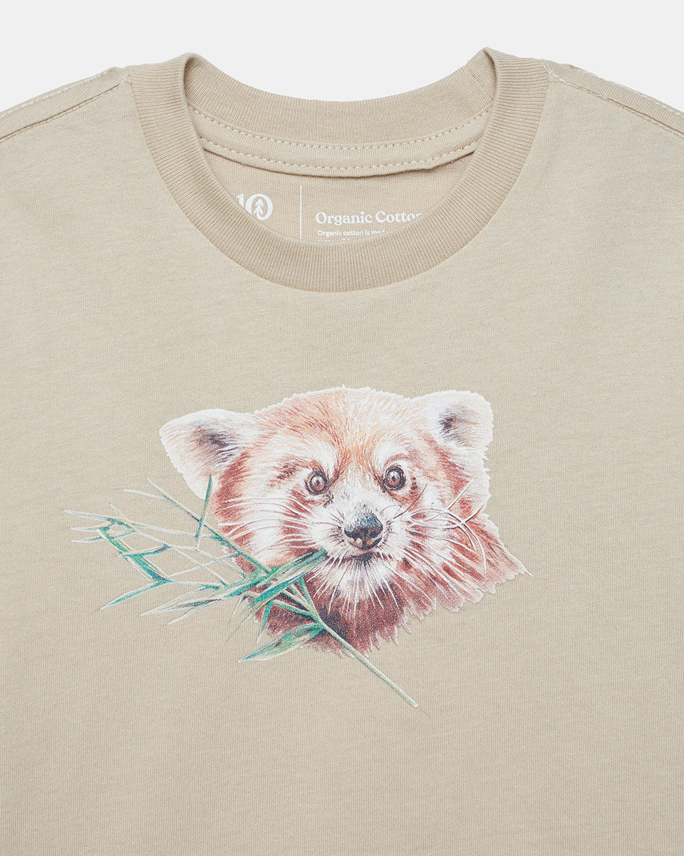 Beige Kids Organic Cotton Graphic Tee