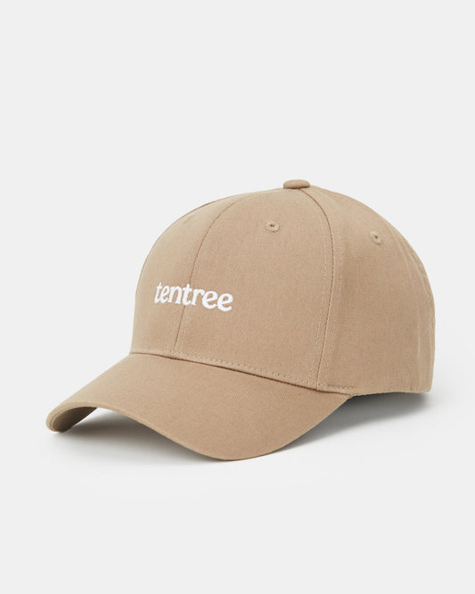 Beige Adjustable Organic Cotton Baseball Cap