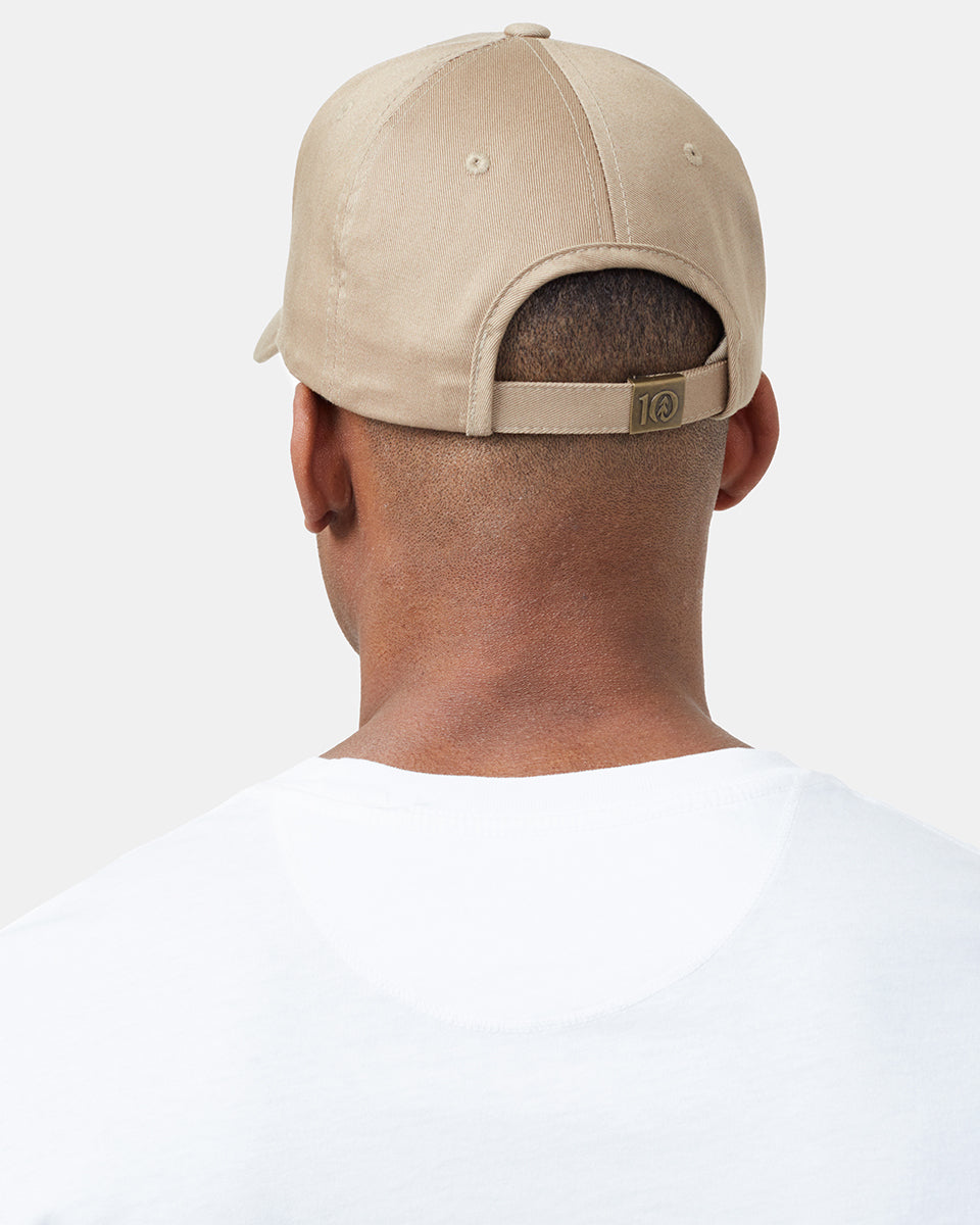 Beige Adjustable Organic Cotton Baseball Cap