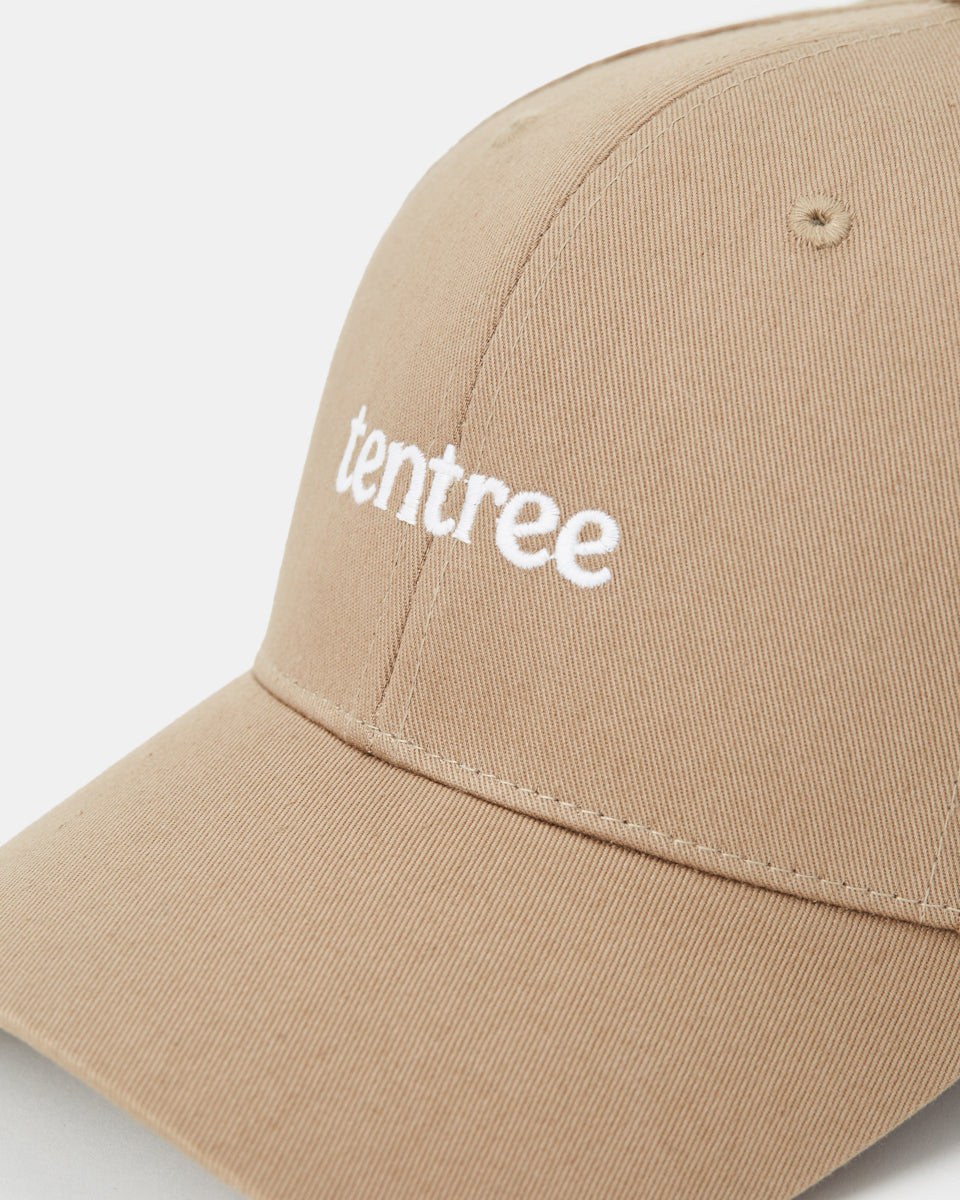 Beige Adjustable Organic Cotton Baseball Cap