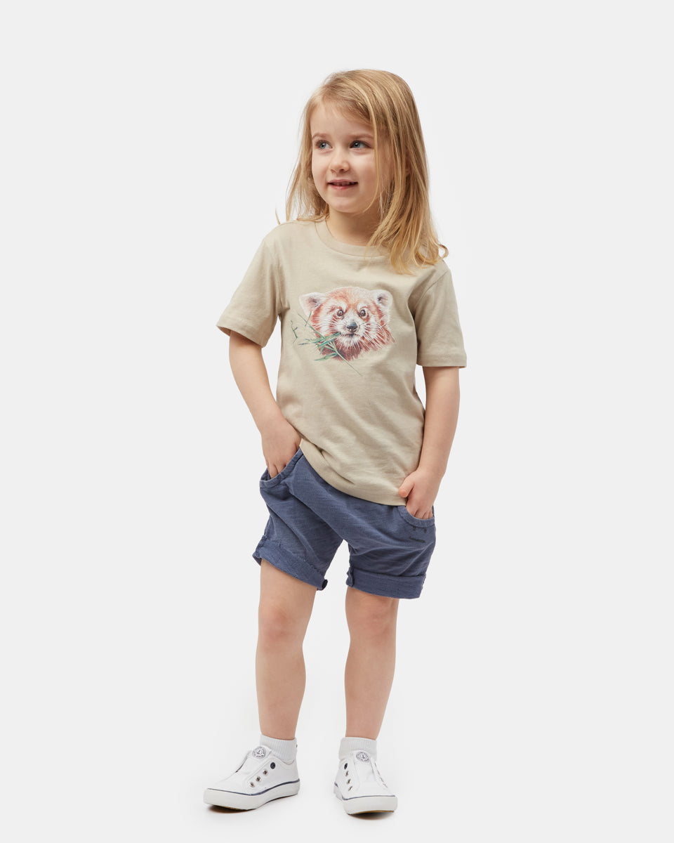 Beige Kids Organic Cotton Graphic Tee