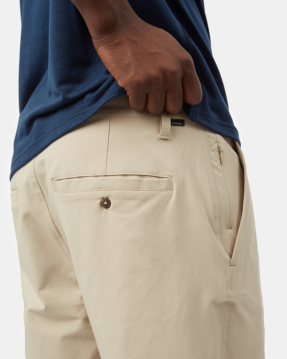 Beige Men's Recycled Polyester Sport Shorts