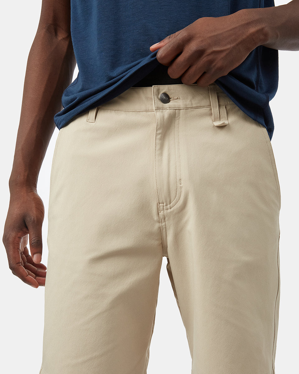 Beige Men's Recycled Polyester Sport Shorts