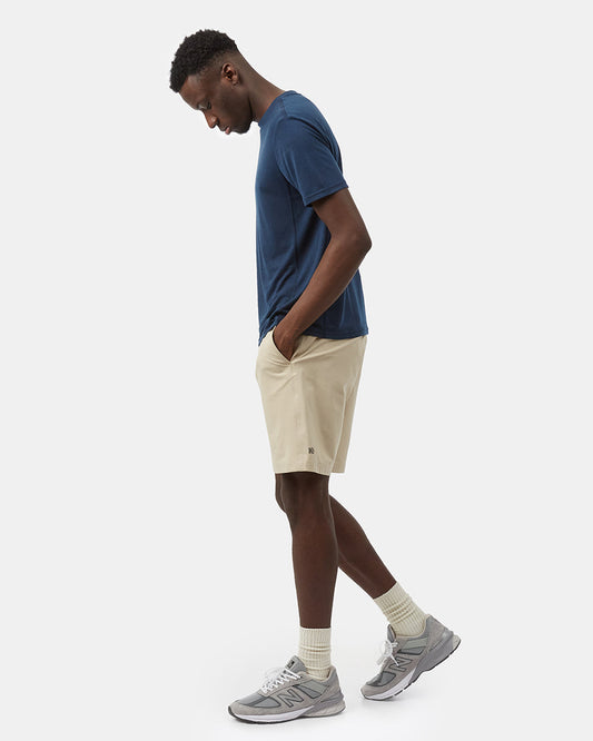 Beige Men's Recycled Polyester Sport Shorts