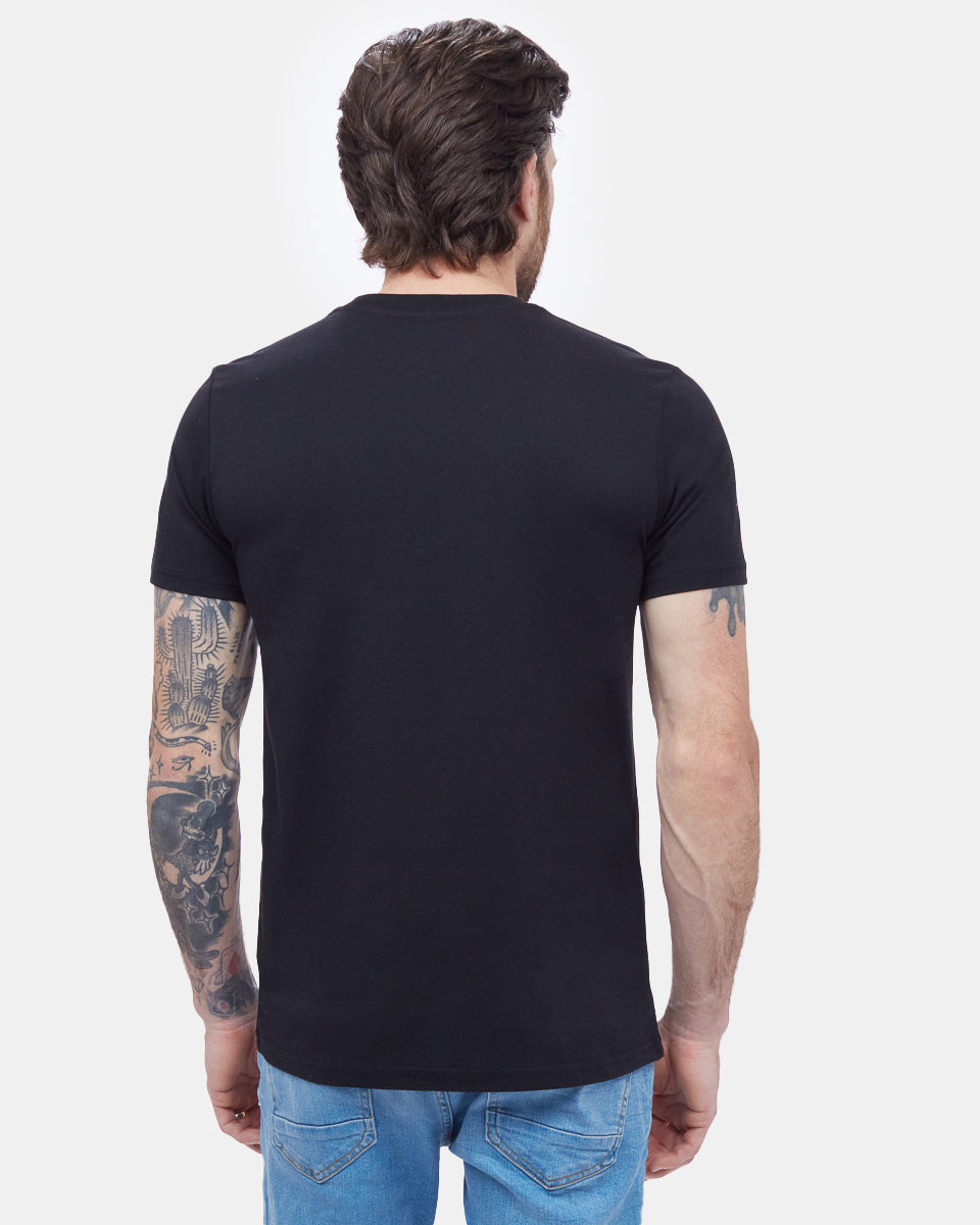 Black Crew Neck Graphic Tee