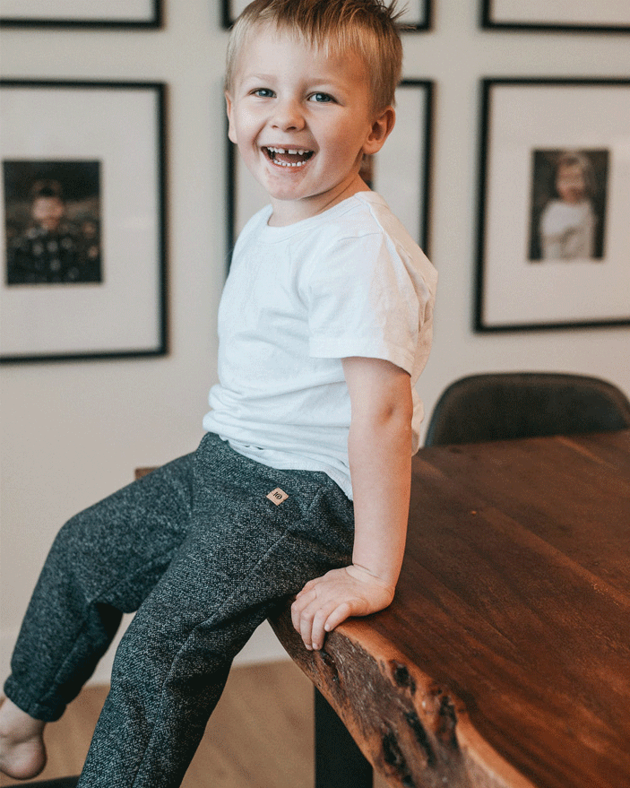 Black Kids Organic Cotton Sweatpants