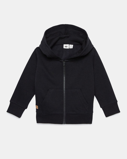 Black Kids Fleece Zip Up Hoodie