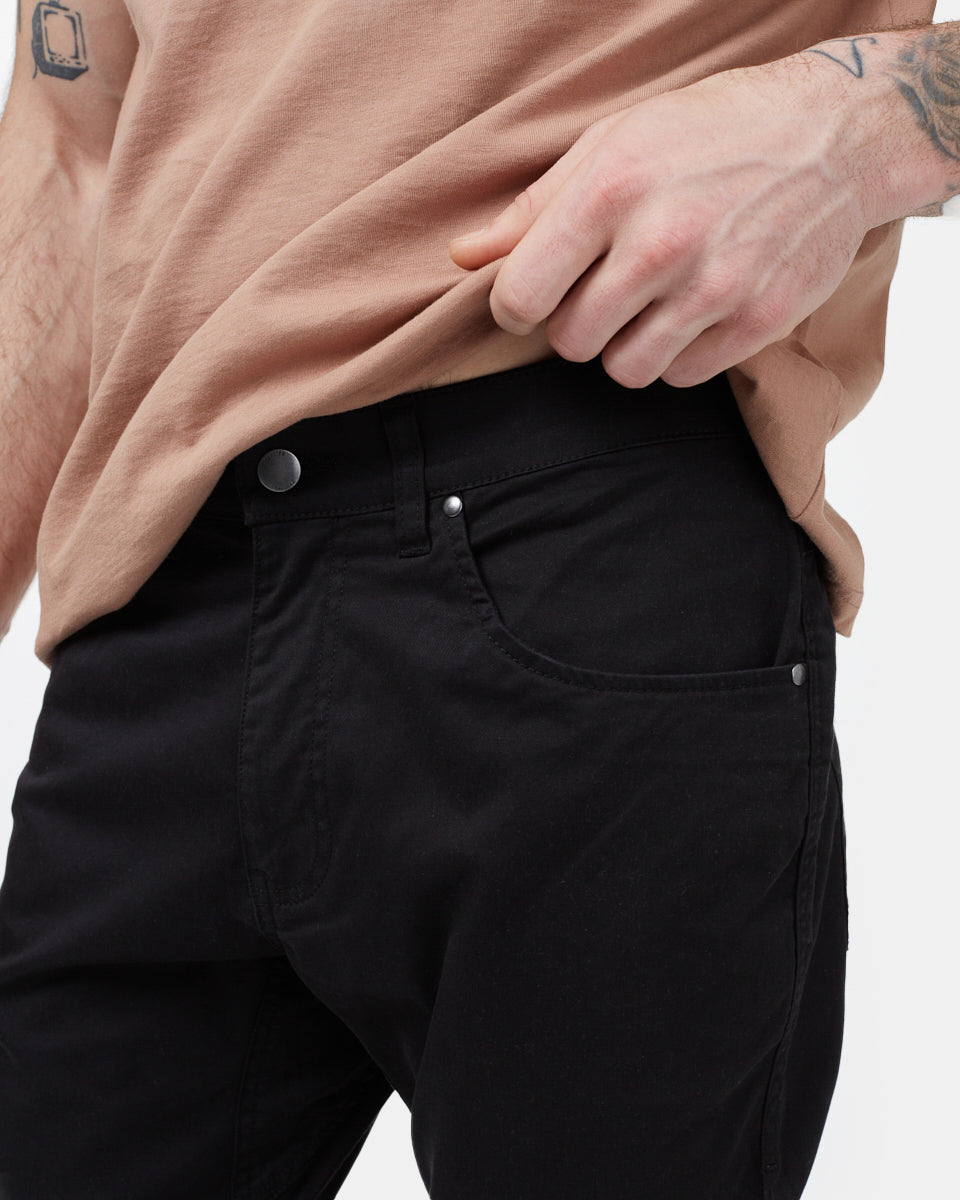 Black Men's Organic Cotton Twill Pants