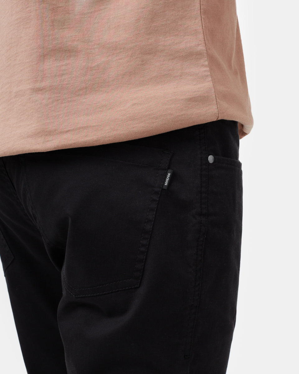 Black Men's Organic Cotton Twill Pants