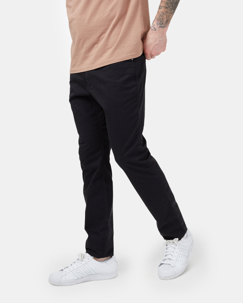 Black Men's Organic Cotton Twill Pants