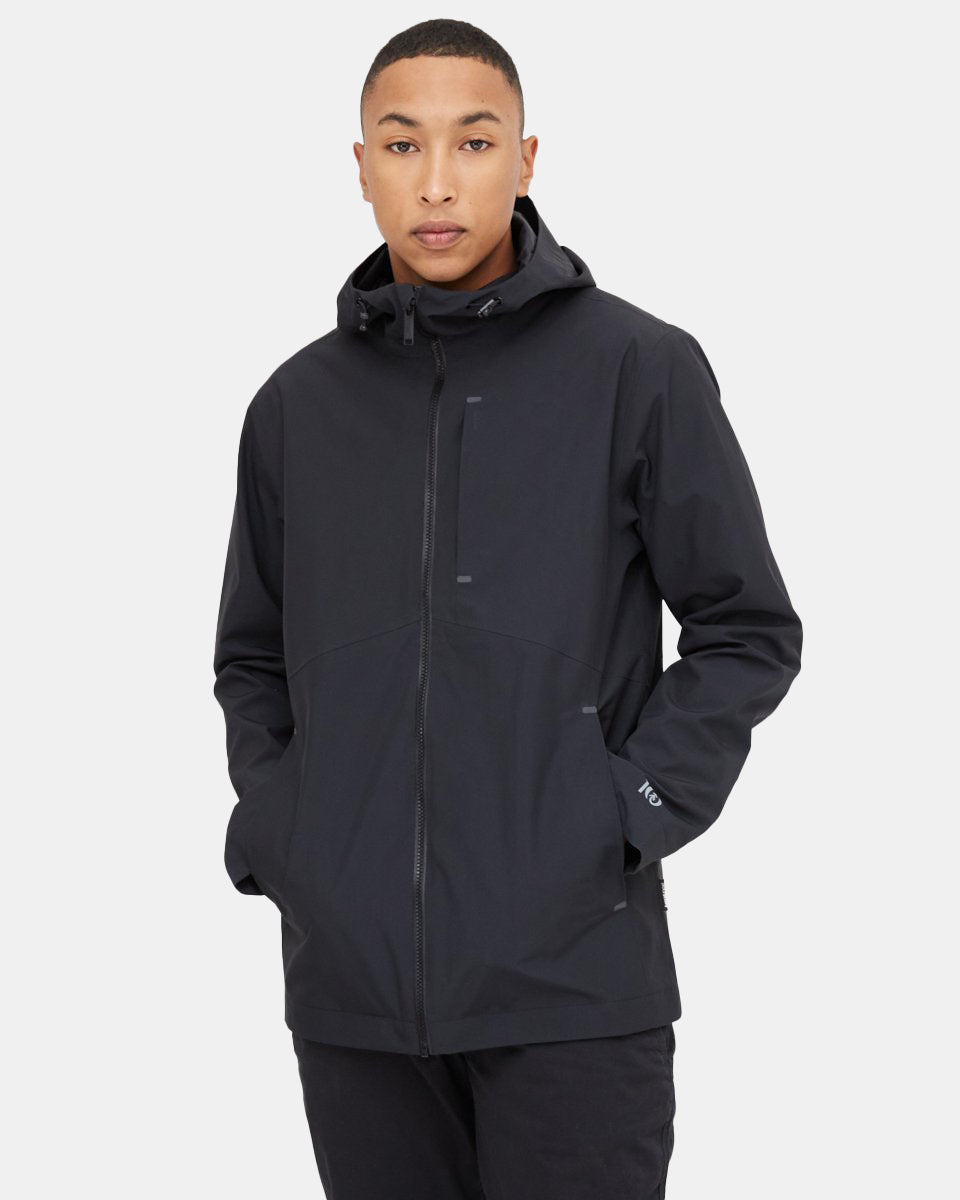 Black Men's Waterproof Rain Jacket