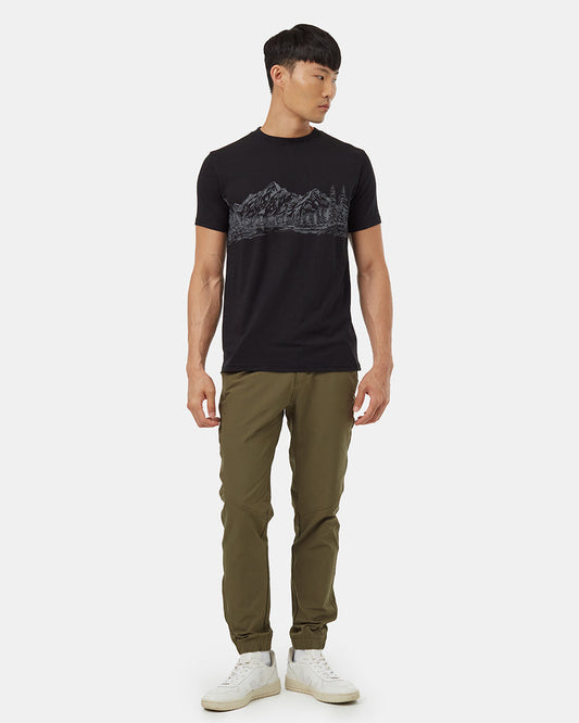 Black Men's Eco-Friendly Graphic Tee