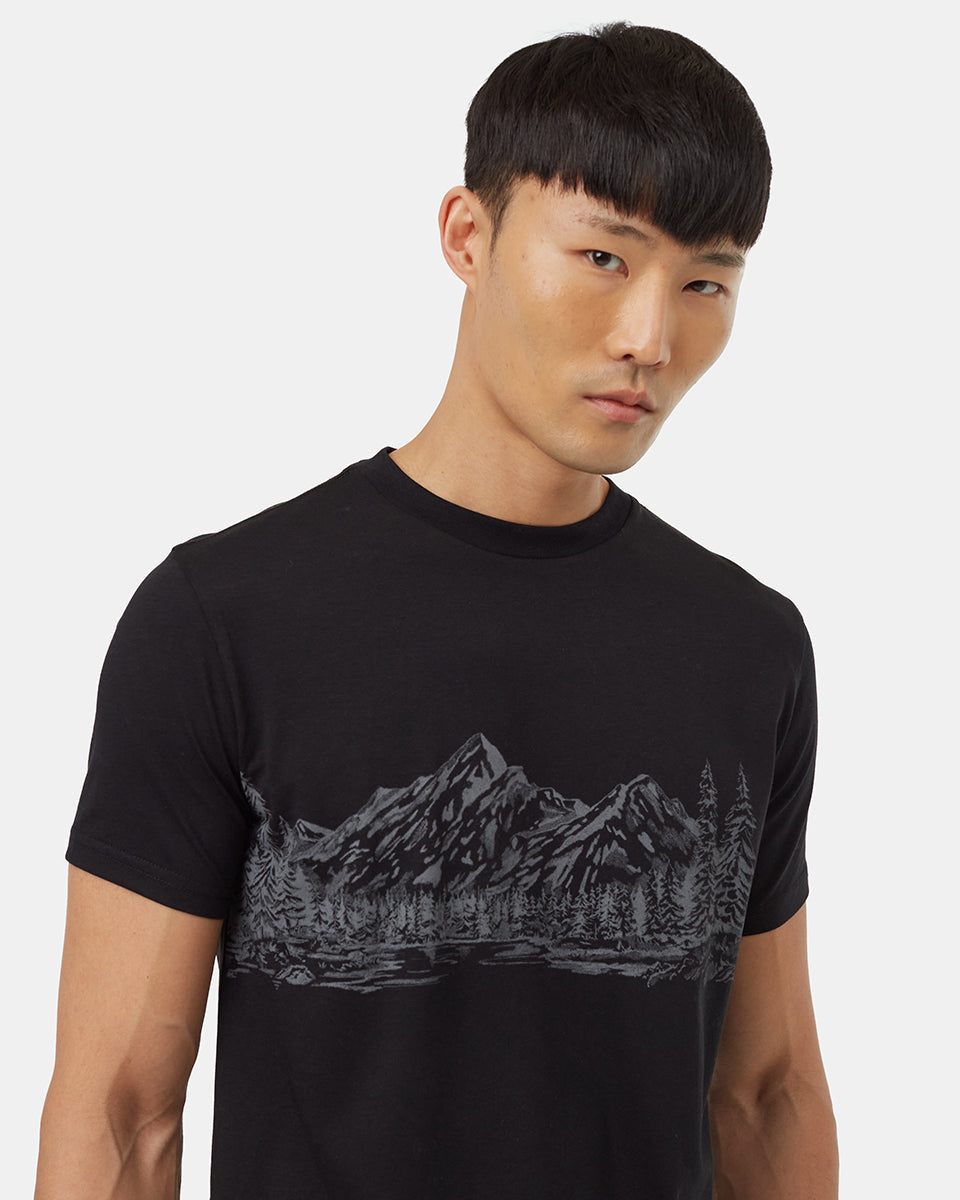 Black Men's Eco-Friendly Graphic Tee