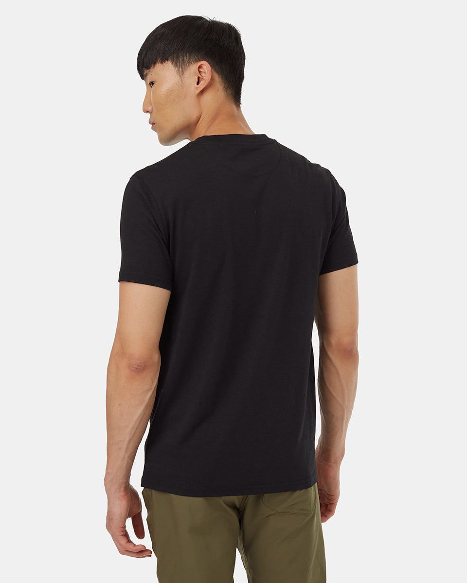 Black Men's Eco-Friendly Graphic Tee