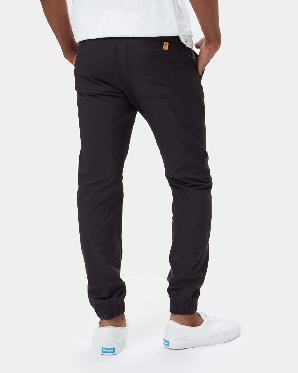 Black Mens Recycled Polyester Joggers