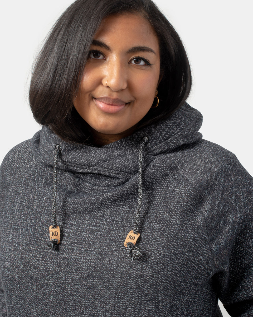 Black Organic Cotton Pullover Hoodie