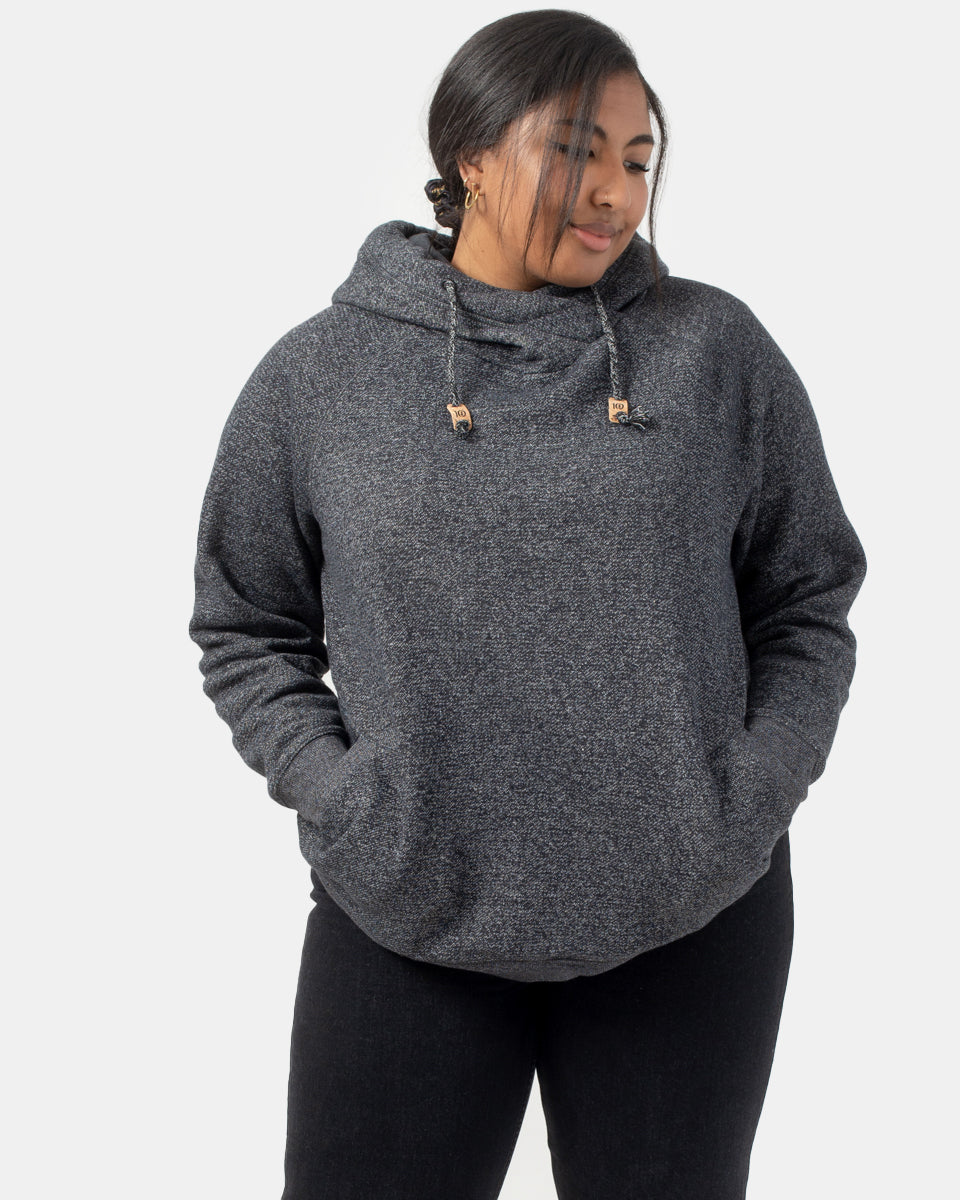 Black Organic Cotton Pullover Hoodie