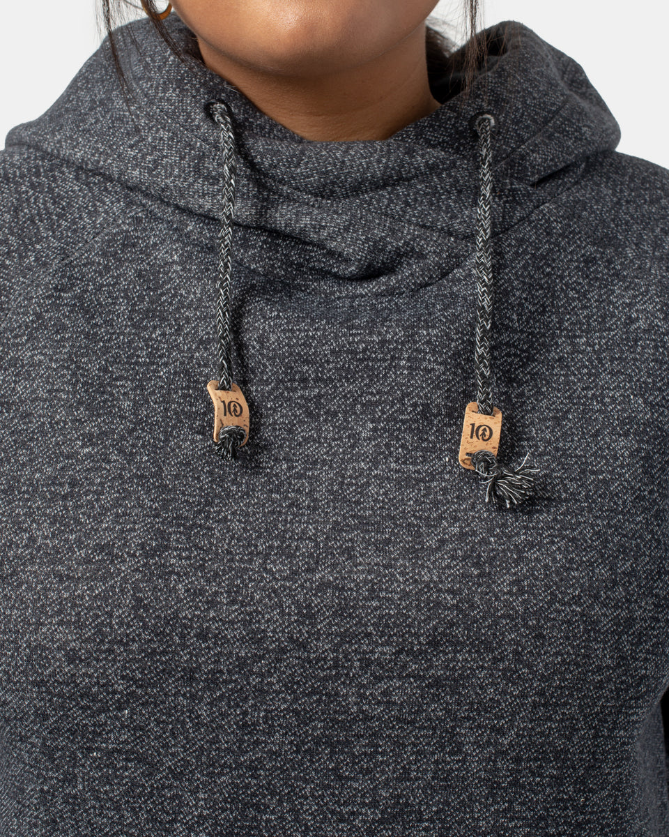 Black Organic Cotton Pullover Hoodie