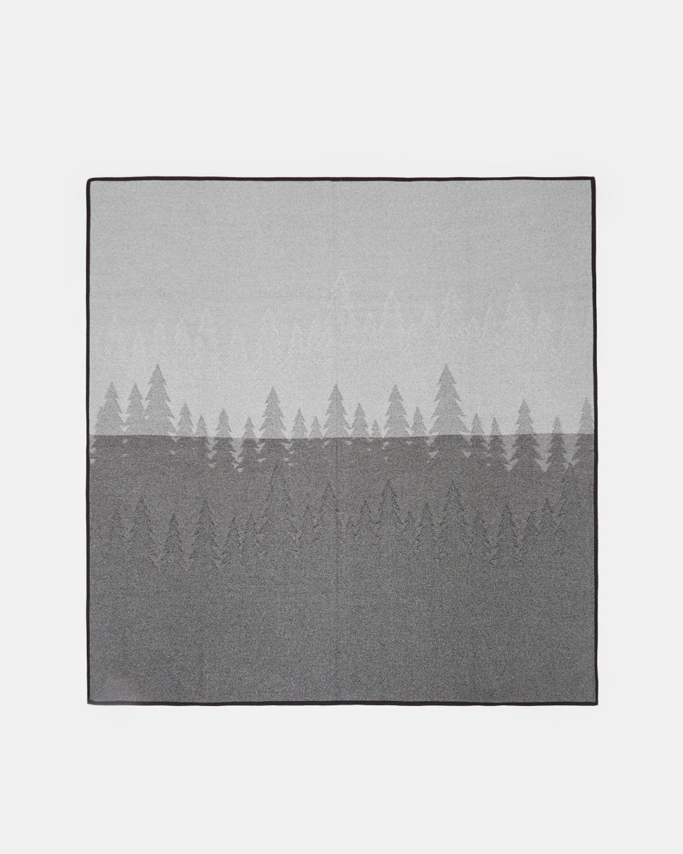 Black Organic Cotton, Tree Graphic Blanket