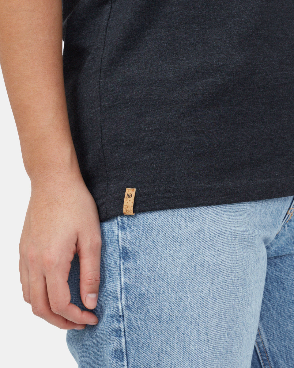 Black Recycled Polyester Crew Neck T-Shirt 