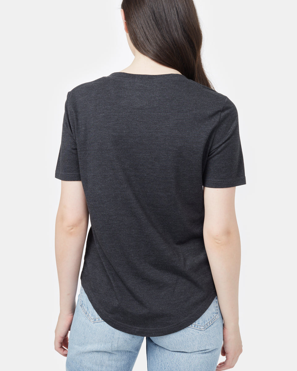 Black V-Neck Short Sleeve T-Shirt
