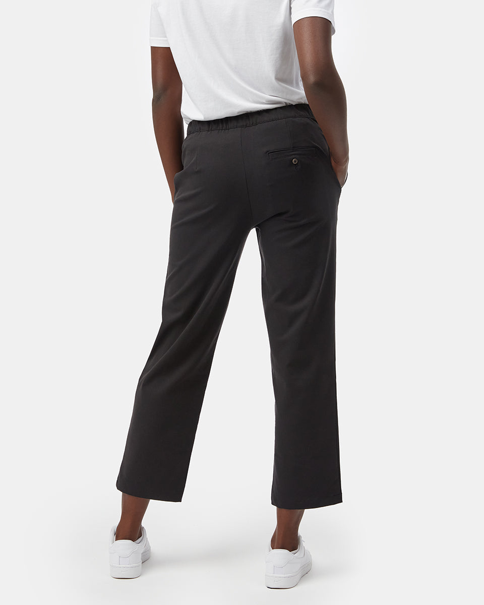 Black Women's Eco-Friendly High-Rise Pants