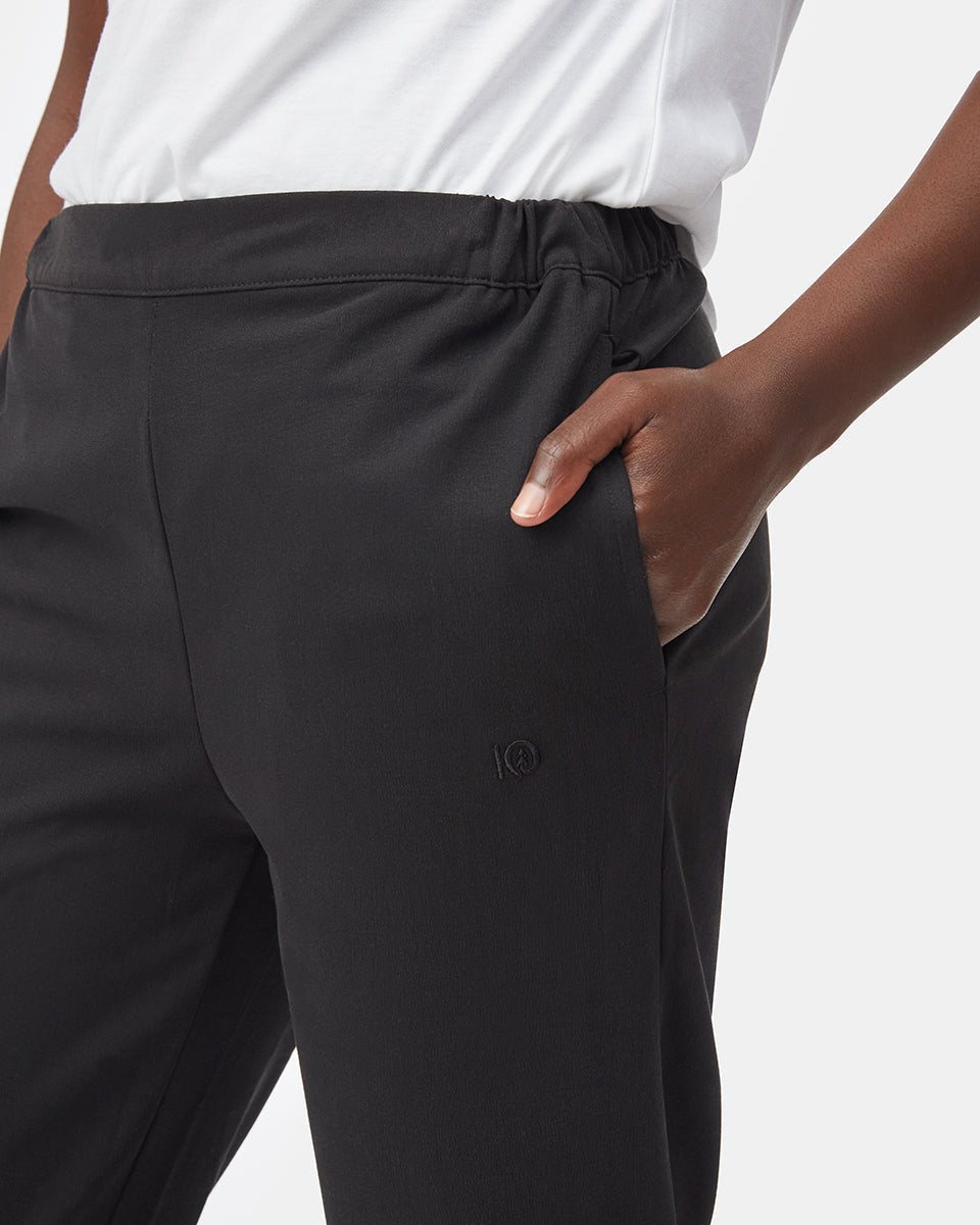 Black Women's Eco-Friendly High-Rise Pants